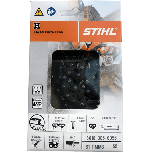 Stihl 16-inch 61PMM3-55 Chainsaw Chain for Effective Cutting with 55 Links