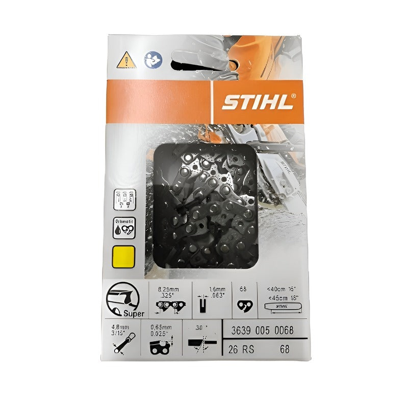 Stihl chainsaw chain 26rs-68, 18" length, .325" pitch, .063" gauge, 68 links