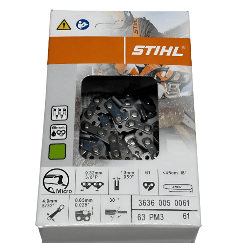 Stihl chainsaw chain loop 18" 3/8" pitch .050" gauge 63pm3-61 3636 005 0061