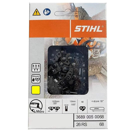 Stihl 18-inch Chainsaw Chain with .325 Pitch and 68 Links for High Efficiency