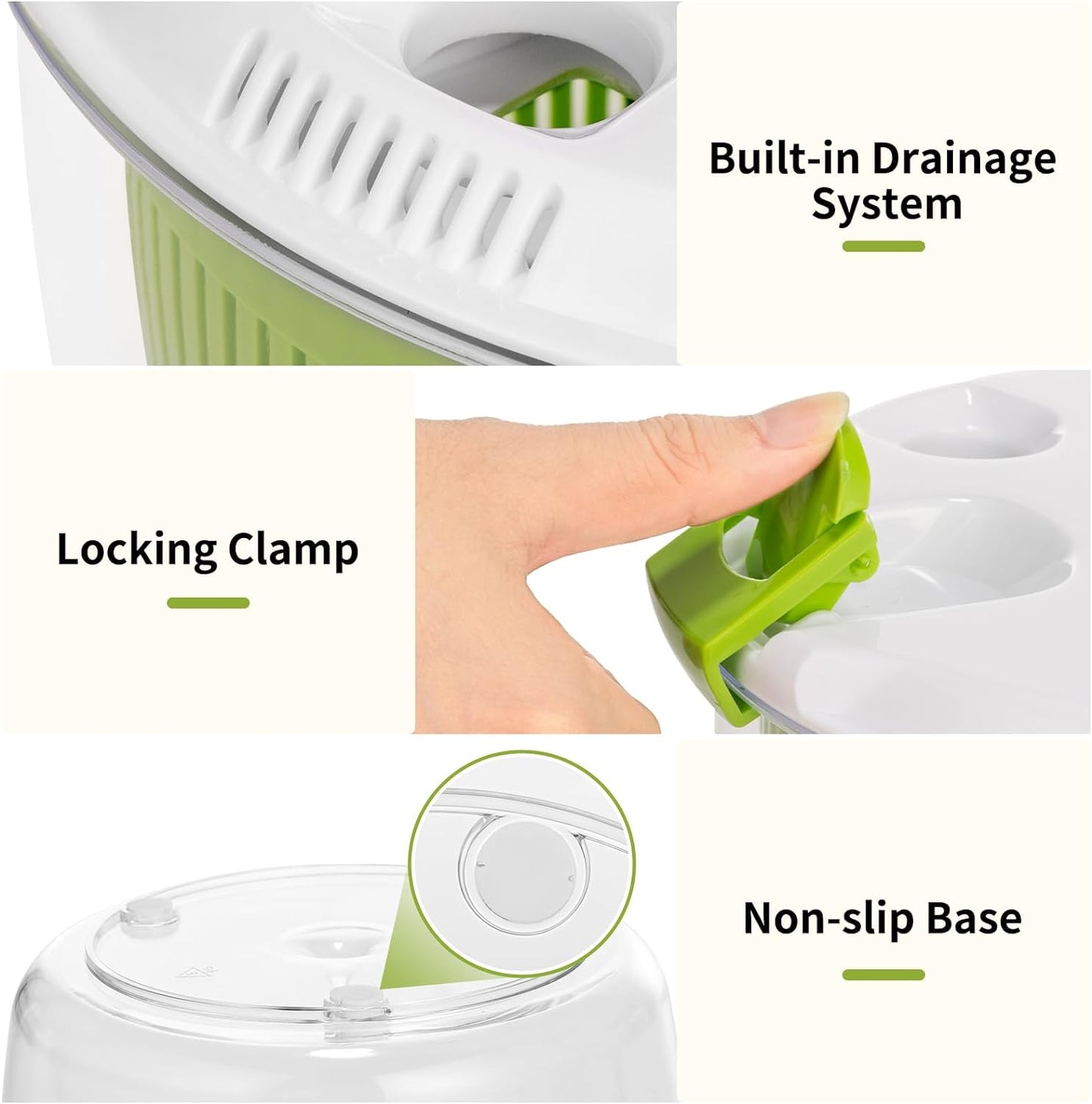 Salad Spinner and Vegetable Washer – Efficiently Wash and Dry Greens with Bowl and Mesh Basket