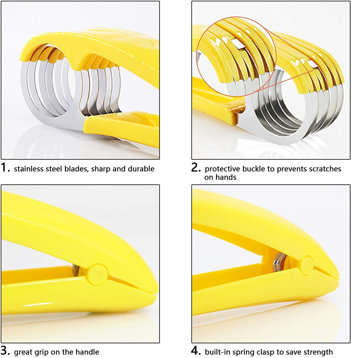 Banana Slicer and Fruit Peeler – Durable ABS and Stainless Steel Kitchen Tool for Quick Fruit Preparation