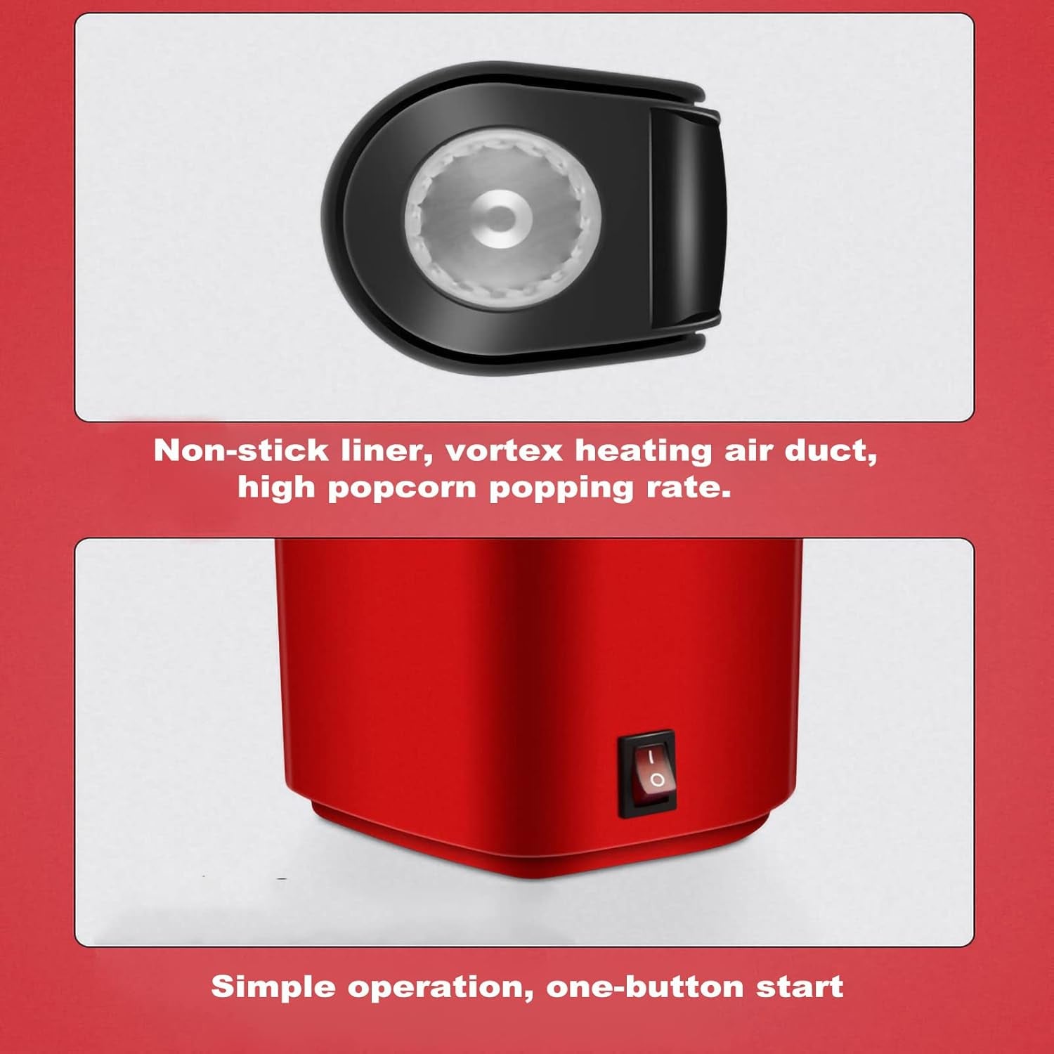 Mini Air Popcorn Popper – Fast, Oil-Free Maker for Healthy Popcorn in Just 3 Minutes