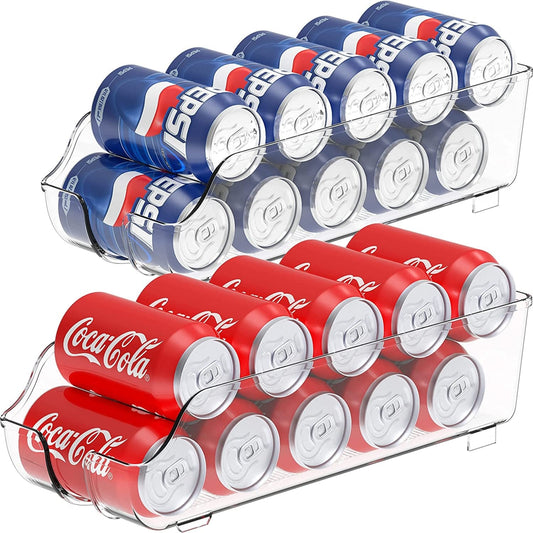 Soda Can Organizer Set – Clear Storage Solutions for Pantry and Refrigerator